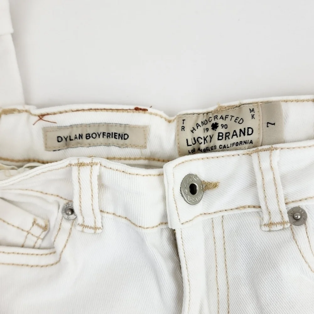 Lucky Brand Dylan Boyfriend  White Jeans Pants